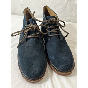 Fossil Boots Mens Casual Chukka SIZE 8 BLUE SUEDE LEATHER